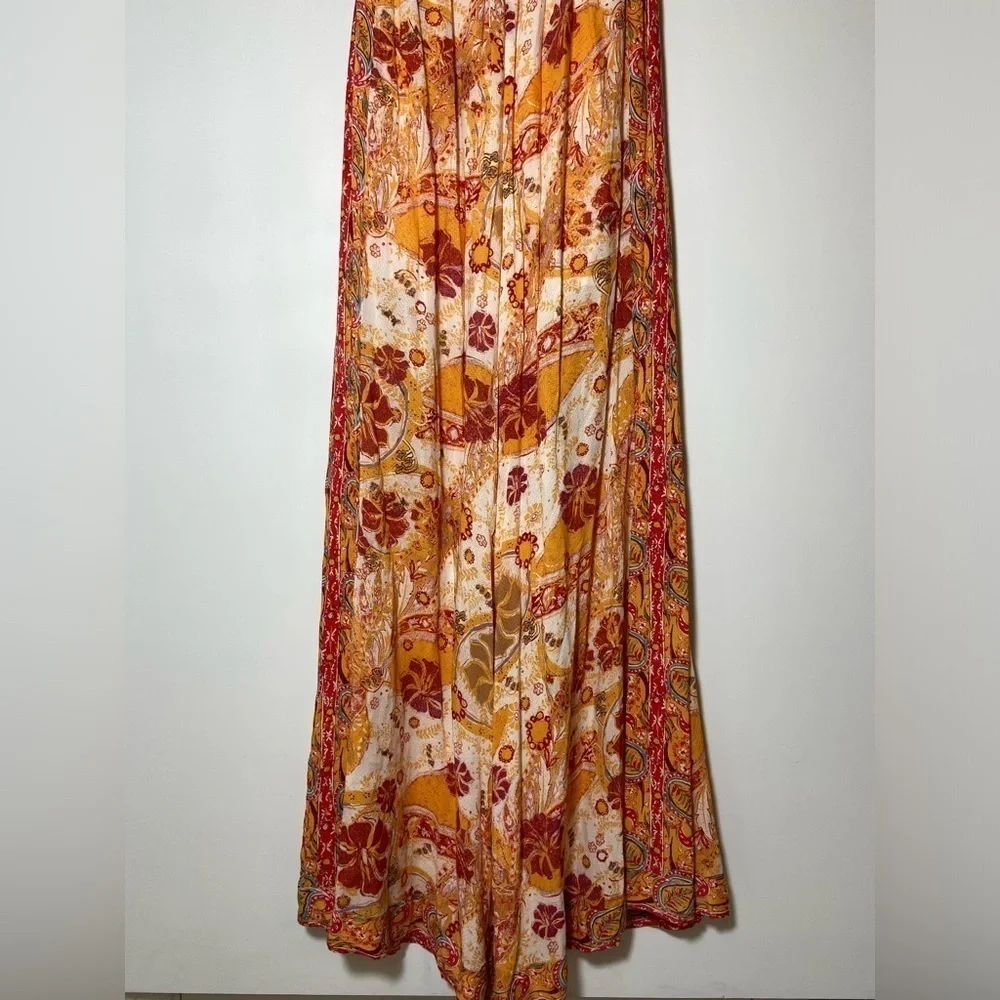 Free People Carmen Jumpsuit Off Shoulder Floral Wide Leg Size S